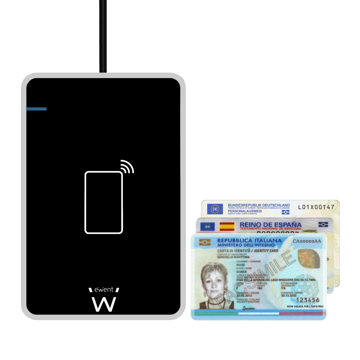 LETTORE SMART CARD NFC NERO EWENT EW1053 - Pc Frog %