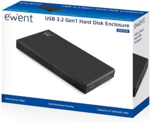 BOX EST. USB 3.2 PER HD 2,5" SATA SILVER EW7032