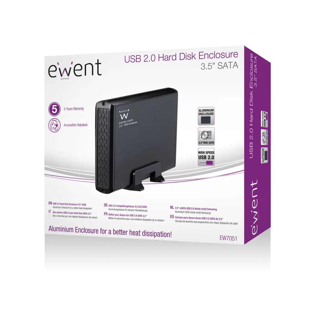 BOX EST. USB 2.0 PER HD 3.5" SATA EMINENT EW7051