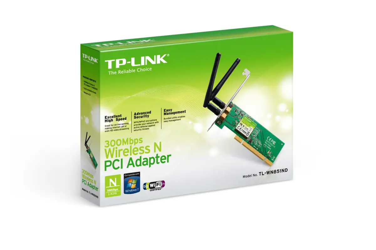 SCHEDA DI RETE TP-LINK PCI WIRELESS 300Mbps TL-WN851ND