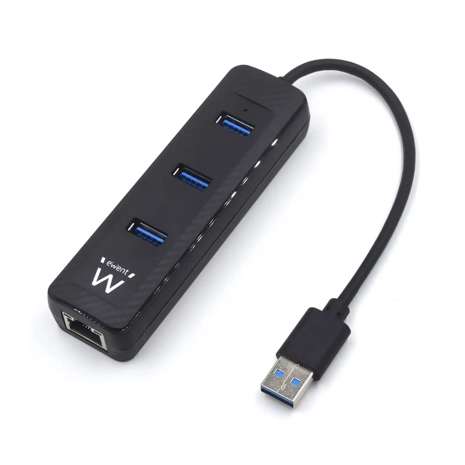 HUB USB-A - USB 3.2 3 PORTE + LAN NERO EW1140