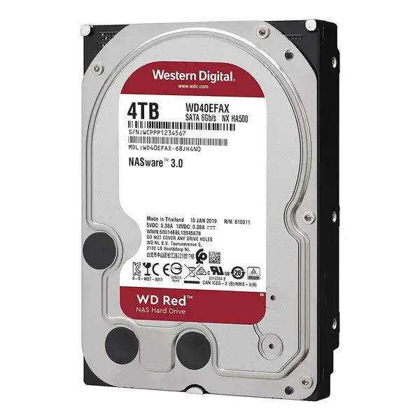 HARD DISK SATA3 3.5" 4 TB "RED" 5.400 RPM 64MB "NAS" WD40EFAX