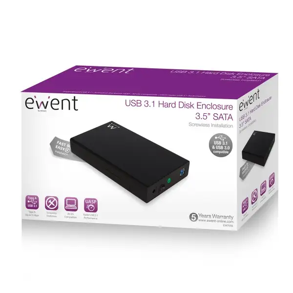 BOX EST. USB 3.1 PER HD 3,5" SATA EW7056