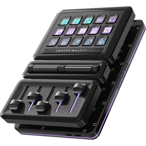 COOLER MASTER MASTERHUB STREAM DECK PIATTAFORMA MODULARE BASE MAGNETICA ROLL E FADER MHSK13AA00