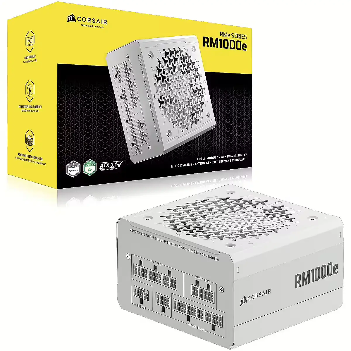 ALIMENTATORE MODULARE ATX 1000W CORSAIR RM1000E ATX 3.1 PCi5 ATX/EPS WHITE CP-9020294-EU