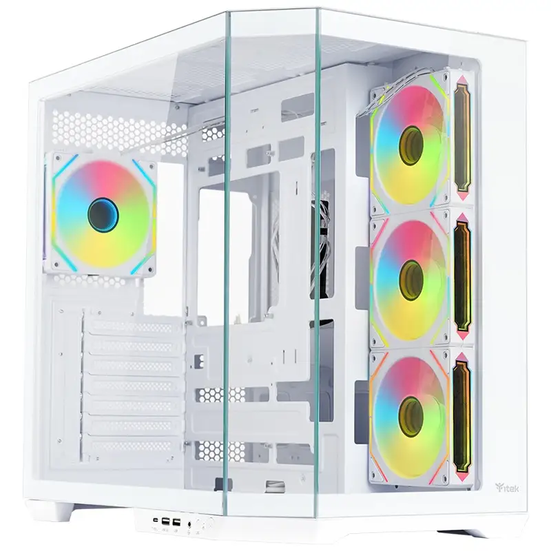 CASE ITEK GAMING ATX DARK CAVE AKU NO ALIM ATX USB3.0 4xARGB WHITE ITGCADCAKW