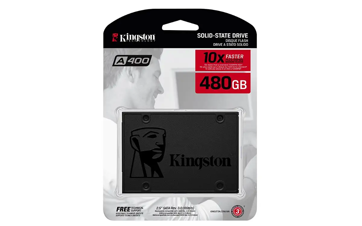 SOLID STATE DISK 2.5" 480GB KINGSTON SA400S37/480G SSDNOW SA400 SATA3 7MM W/ADAPTER