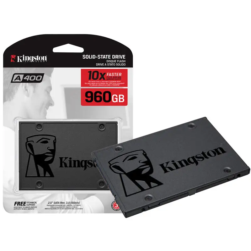 SOLID STATE DISK 2.5" 960GB KINGSTON SA400S37/960G SSDNOW SA400 SATA3 7MM W/ADAPTER