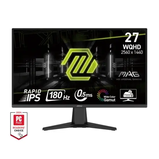 MONITOR GAMING MSI 27" MAG 275QF 16:9 2K WQHD IPS 180HZ 0,5MS VESA HDMI DP