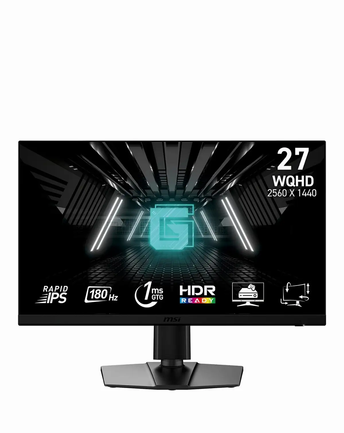 MONITOR GAMING MSI 27" G272QPF E2 16:9 2K WQHD IPS 180HZ 1MS VESA PIVOT HDMI DP TYPE C/DP