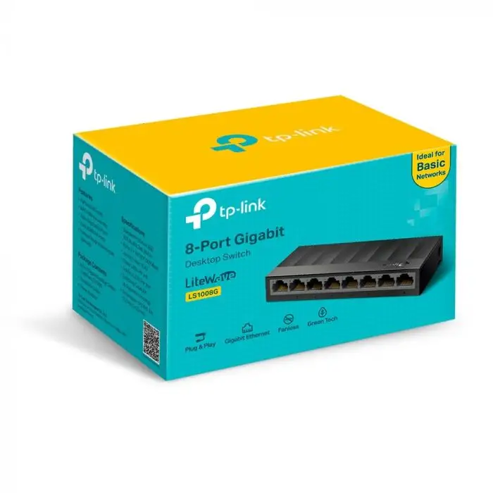 SWITCH TP-LINK DESKTOP GIGABIT 8 PORTE LS1008G 8P