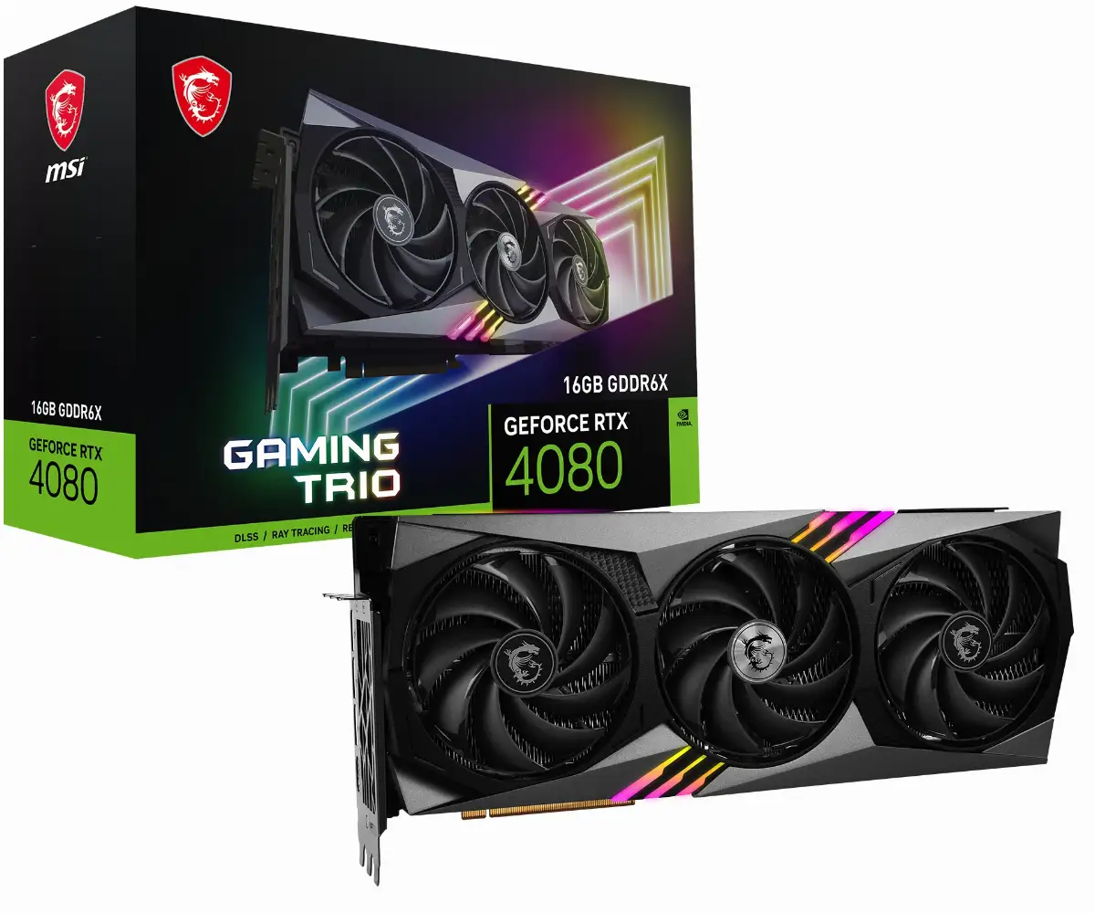 SVGA MSI RTX4080 GAMING TRIO 16G 16GB DDR6 HDMI DP
