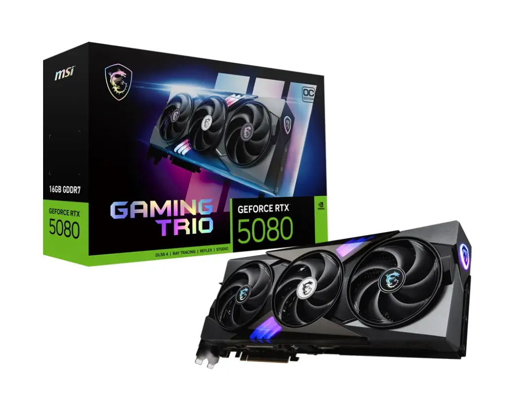 SVGA MSI RTX5080 GAMING X TRIO OC 16G 16B DDR7 HDMI DP