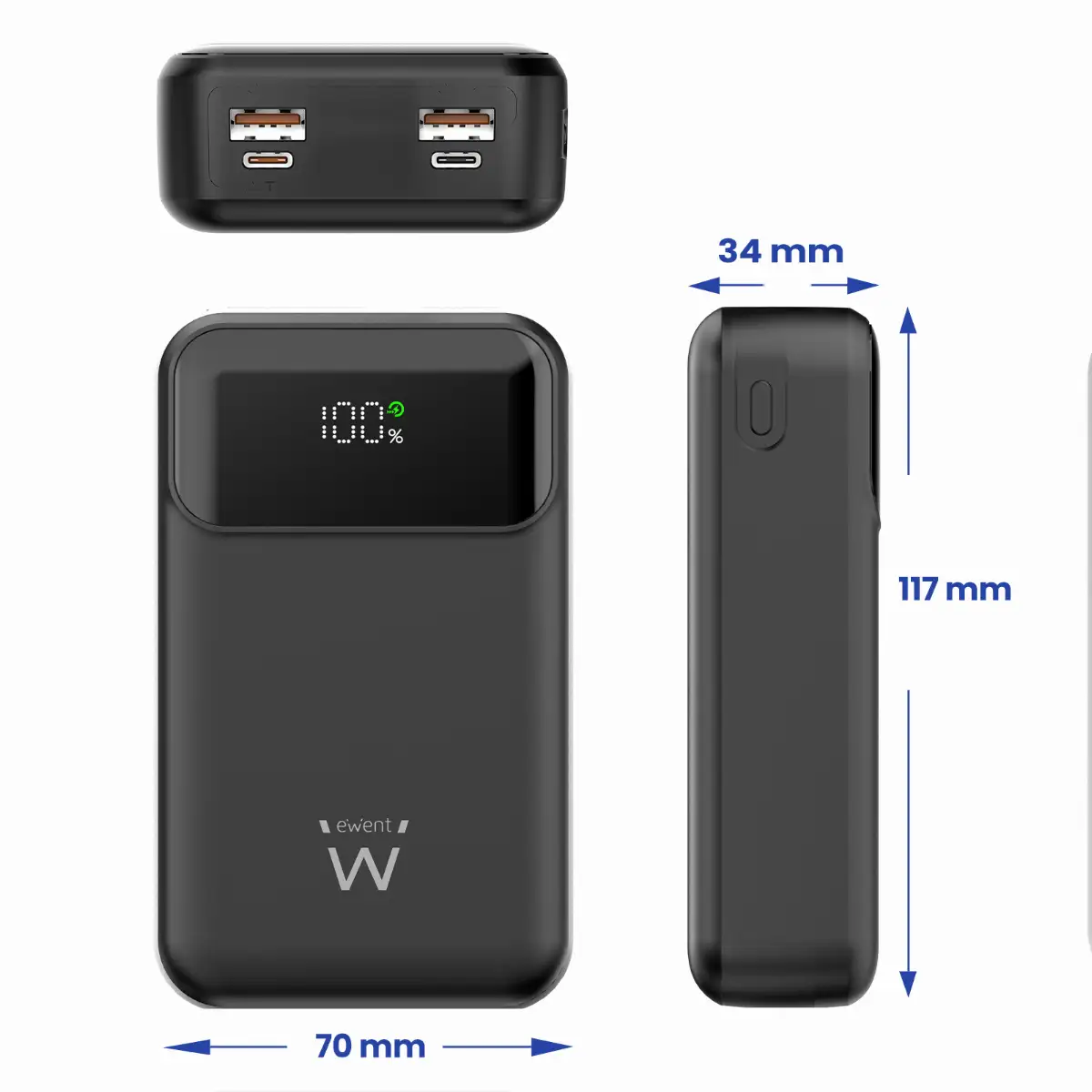 POWERBANK EWENT EW1164 20000 MAH PD 65W NERO