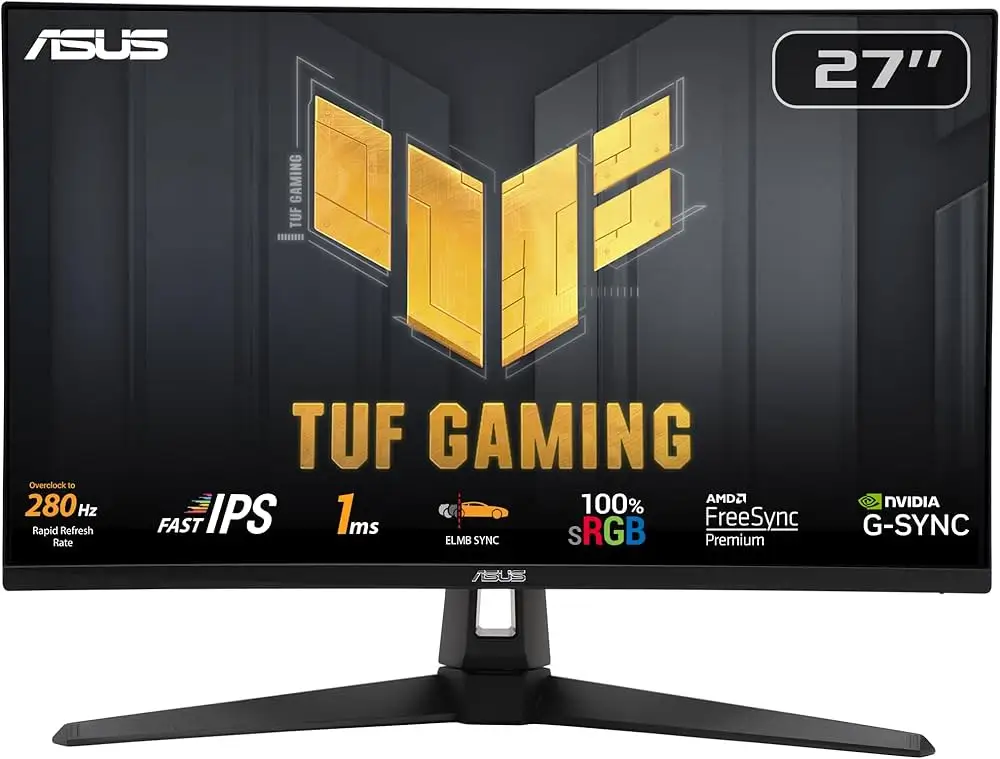 MONITOR ASUS GAMING TUF 27" LED VG279QM1A IPS FHD 280HZ 1MS PIATTO NERO