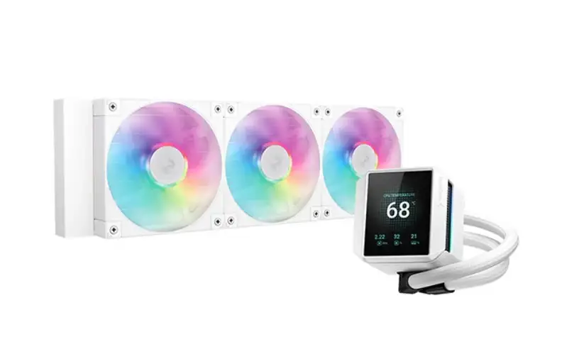 DISSIPATORE A LIQUIDO DEEPCOOL MYSTIQUE 360 ARGB LCD BIANCO R-LX750-WHDSNMPC-G-1