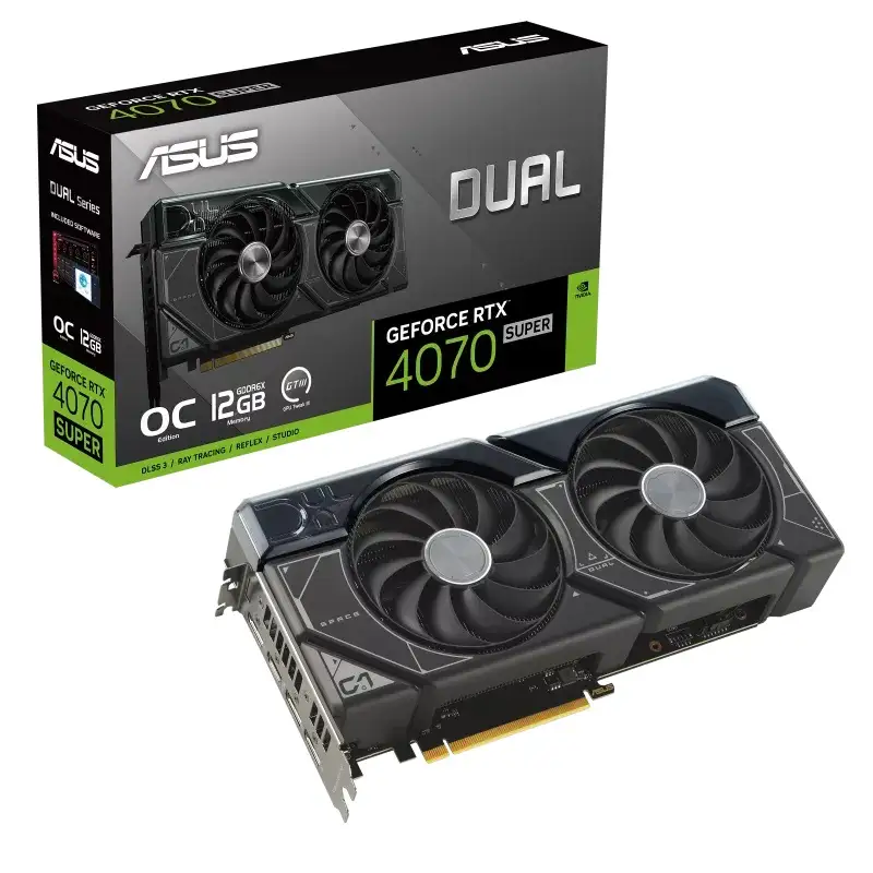 SVGA ASUS DUAL RTX4070 SUPER 12G 12GB DUAL-RTX4070S-O12G DDR6X PCIE 4.0 HDMI DP
