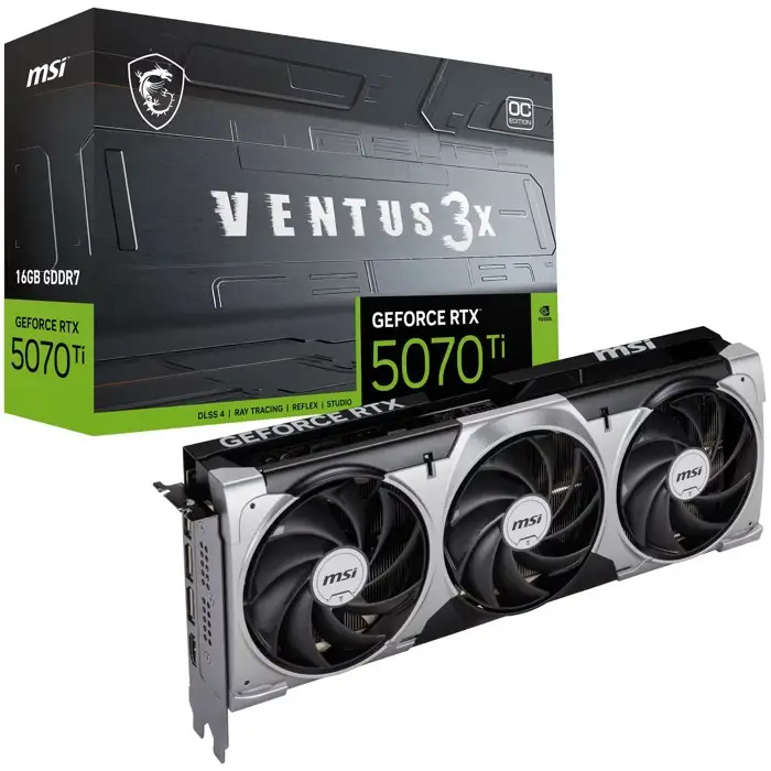 SVGA MSI RTX5070Ti VENTUS 3X OC 16G 16B DDR7 HDMI DP
