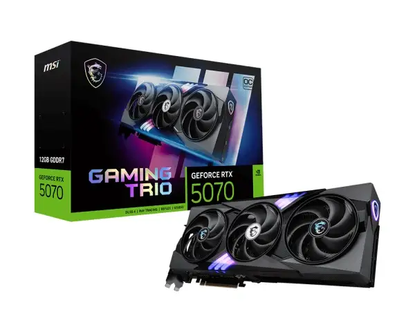 SVGA MSI RTX5070 GAMING TRIO OC 12G 12B DDR7 HDMI DP BLACK