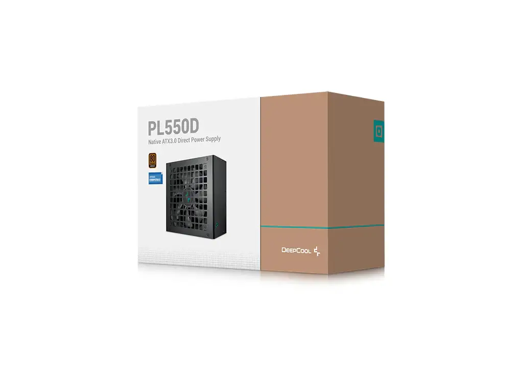 ALIMENTATORE ATX 550W DEEPCOOL PL550D 80+ BRONZE ATX 3.0 R-PL550D-FC0B-EU