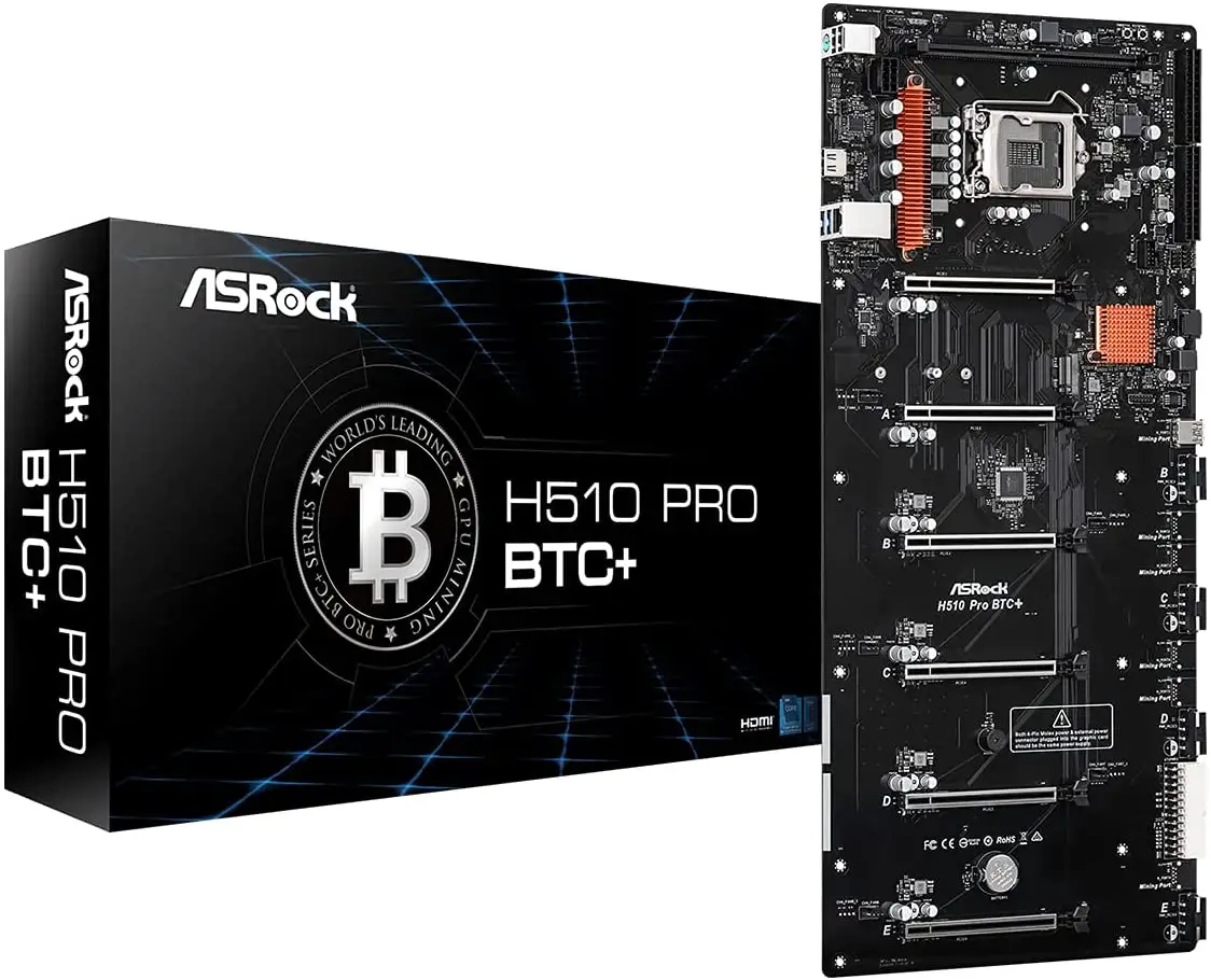 MB ASROCK "MINING" H510 PRO BTC+ ATX LGA1200 DDR4 USB 3.0