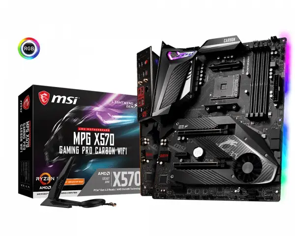 MB MSI MPG X570 GAMING PRO CARBON WIFI AMD ATX AM4 DDR4 SATA3 M.2 PERFORMANCE GAMING