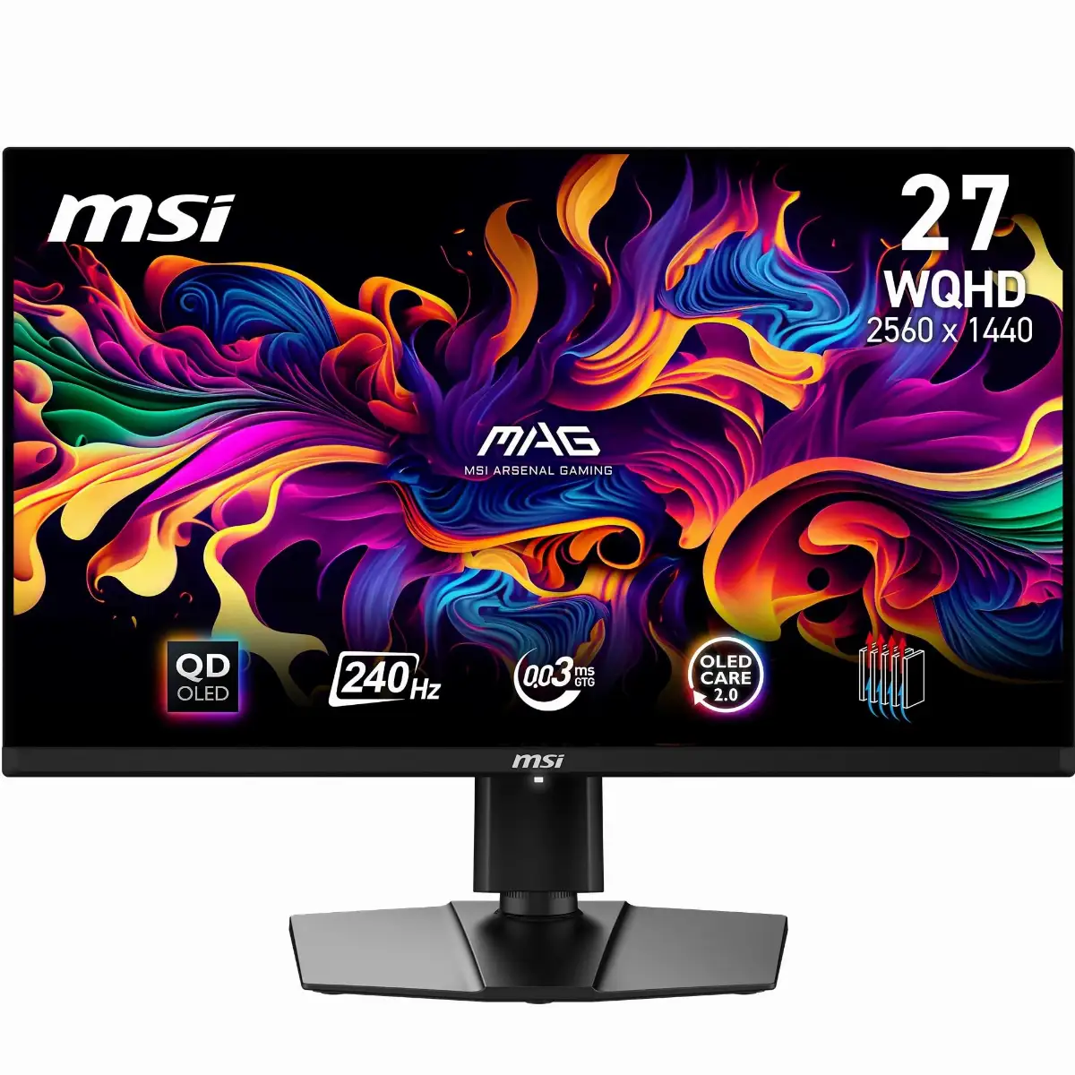 MONITOR GAMING MSI 27" MAG 271QPX QD-OLED E2 16:9 QHD 240HZ 0,03MS VESA HDMI DP 9S6-3CD89T-009