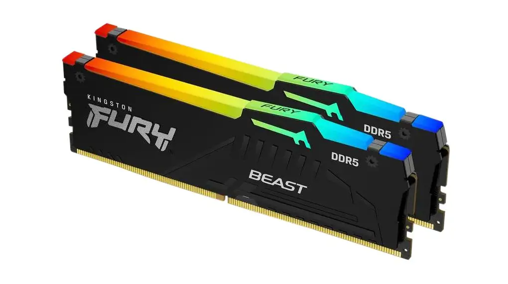 RAM 32GB (2x16GB) 6000MHZ DDR5 RGB FURY BEAST BLACK KINGSTON KF560C40BBAK2-32