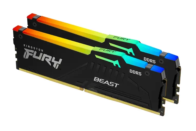 RAM 64GB (2x32GB) 6000MHZ DDR5 RGB FURY BEAST BLACK KINGSTON KF560C30BBAK2-64