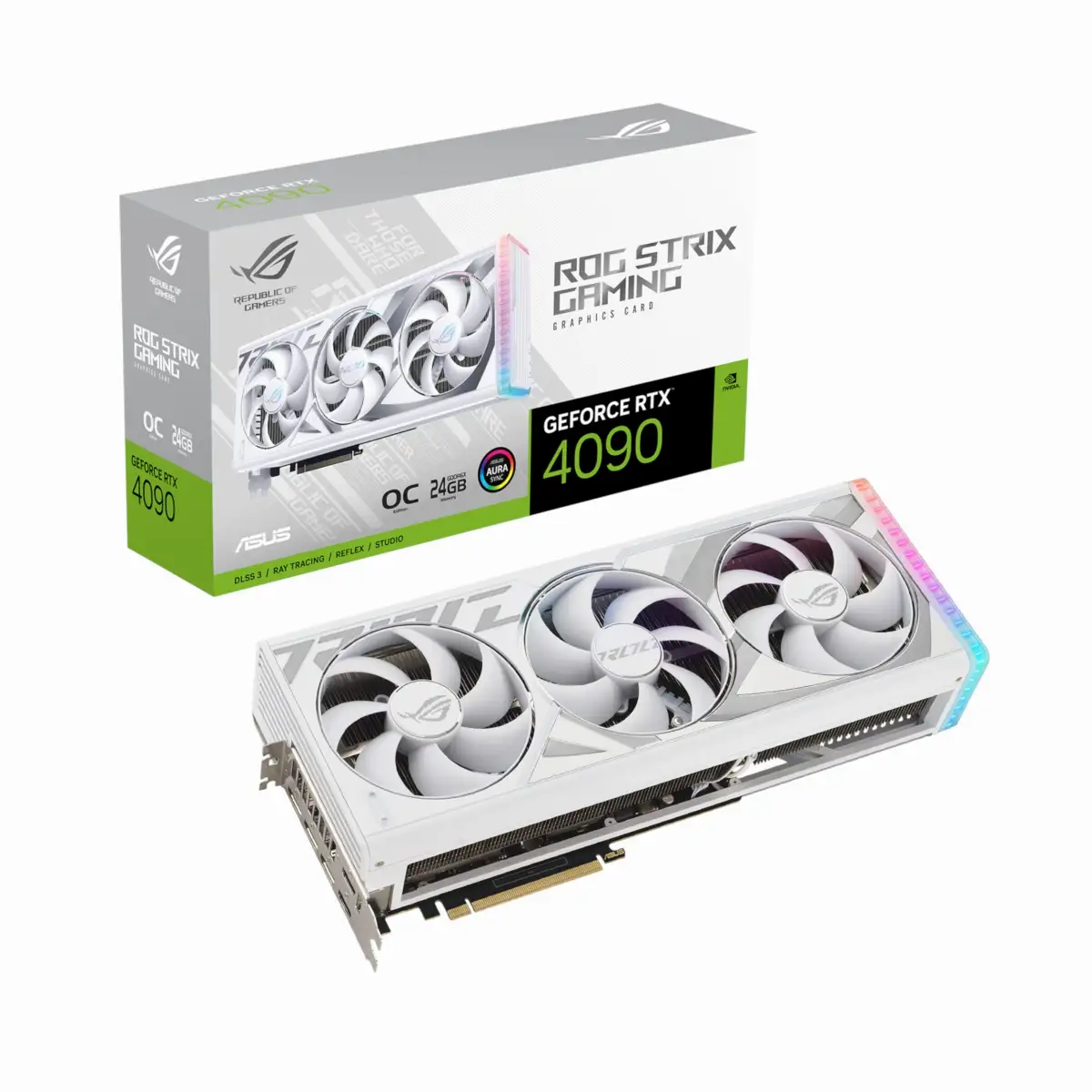 SVGA ASUS RTX4090 24GB ROG STRIX OC GAMING "WHITE" DDR6X HDMI DP 90YV0ID2-M0NA00