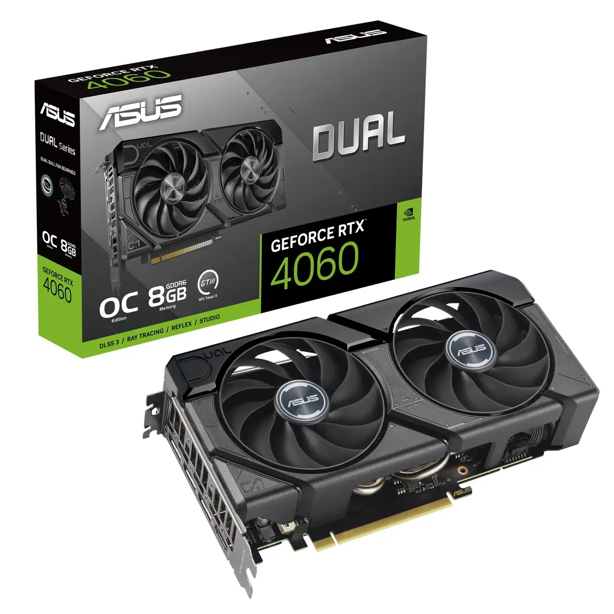 SVGA ASUS DUAL RTX4060 O8G EVO 8GB DDR6X PCIE 4.0 HDMI DP 90YV0JC7-M0NA00