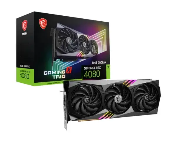 SVGA MSI RTX4080 GAMING X TRIO 16G 16GB DDR6 HDMI DP