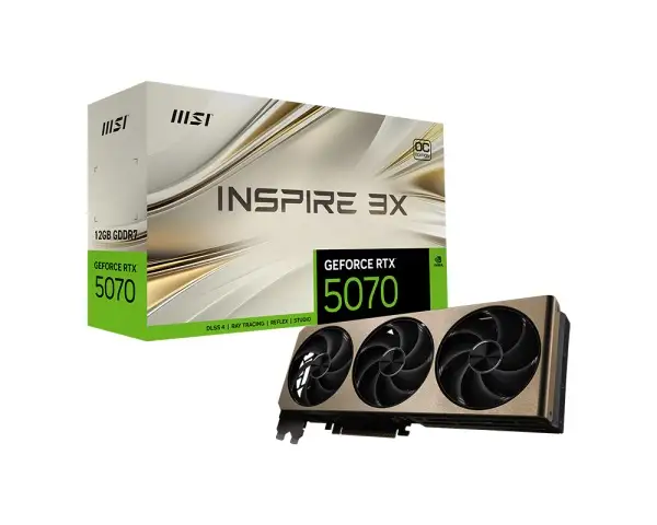 SVGA MSI RTX5070 INSPIRE 3X OC 12G 12B DDR7 HDMI DP BLACK