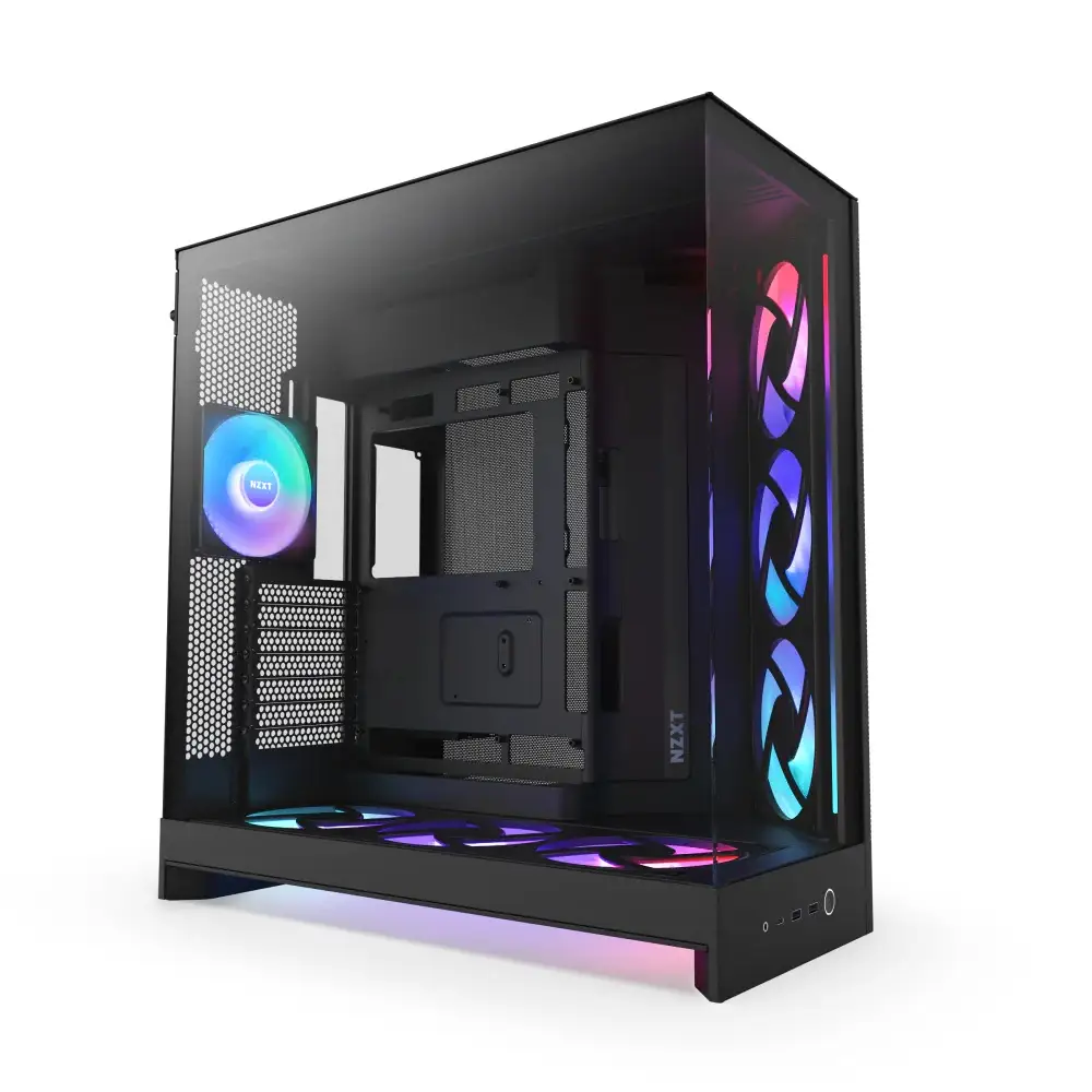CASE NZXT GAMING H9 FLOW RGB+ 6x140 1x120 NERO ATX