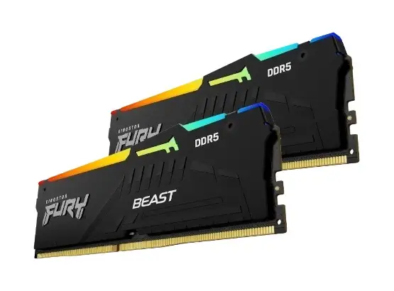 RAM 32GB (2x16GB) 6000MHZ DDR5 RGB FURY BEAST BLACK KINGSTON KF560C30BBEAK2-32