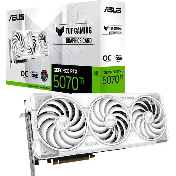 SVGA ASUS TUF RTX5070Ti O16G OC 16GB DDR7 DLSS 4 PCIE 4.0 HDMI DP "WHITE" 90YV0MD3-M0NA00