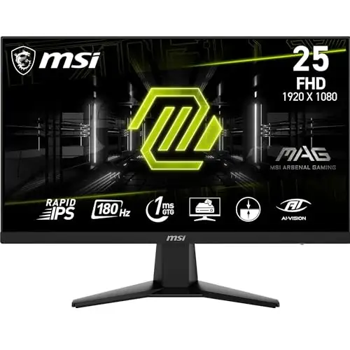 Monitor Gaming Msi 24" Led Mag 242f Ips Fhd 200hz 0,5ms Piatto Nero