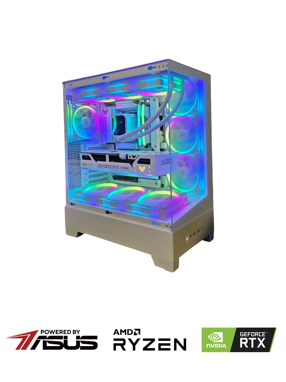 PC Frog LUNA Powered By ASUS – “BTF” Cpu Amd Ryzen 7 9800x3d 32gb Ssd 2tb Vga Rtx5070ti 16gb Case A31plus 850w