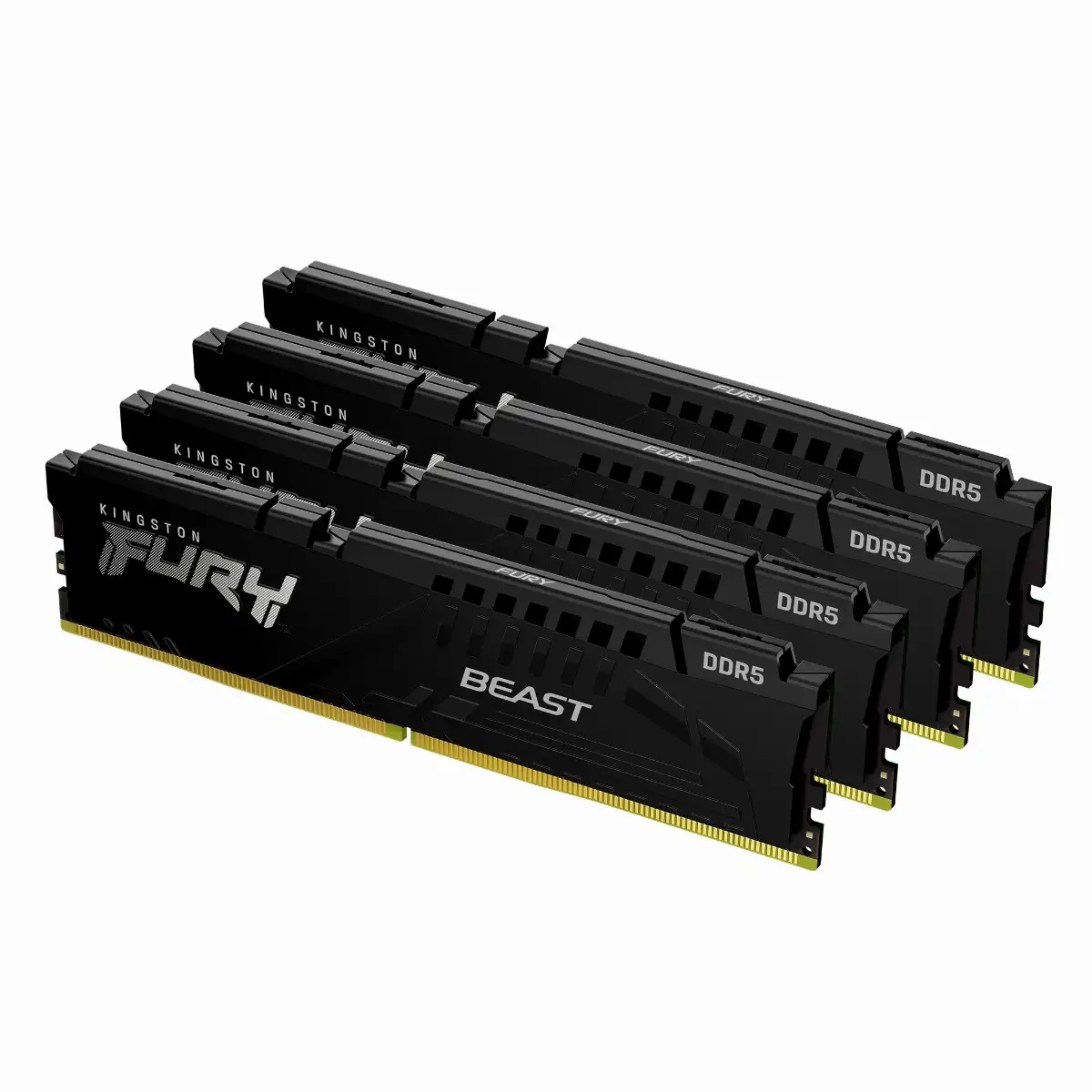 Ram 128gb (4x32gb) 5600mhz Ddr5 Fury Beast Black Kingston Kf556c40bbk4-128