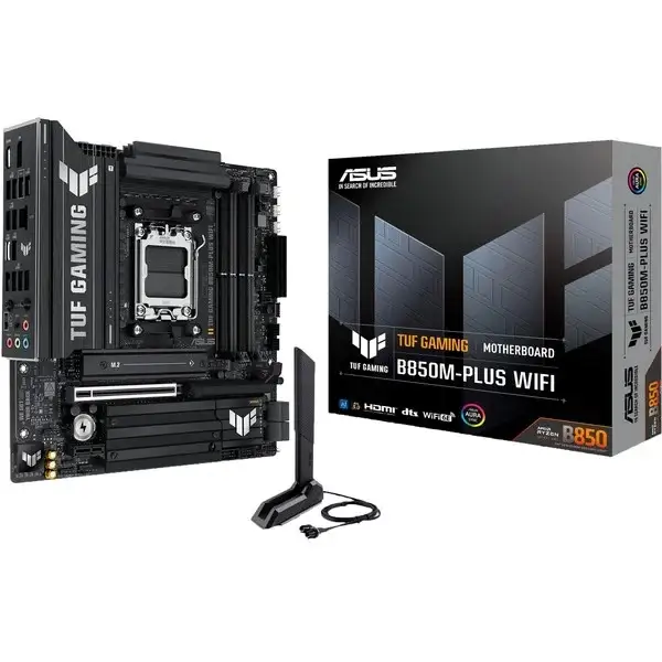 Mb Asus Tuf Gaming B850m-plus Wifi B850 Am5 Ddr5 Hdmi Pcie 5.0 Sata3 M.2 Wifi Bt Usb Matx 90mb1iy0-m0eay0