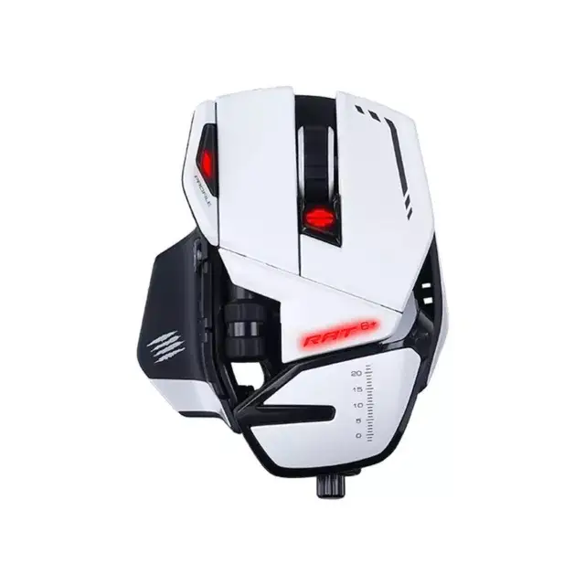 Mouse Gaming Mad Catz R.a.t. 6+ Usb Dpi 12k 11 Tasti Bianco Mr04dcinwh000-0