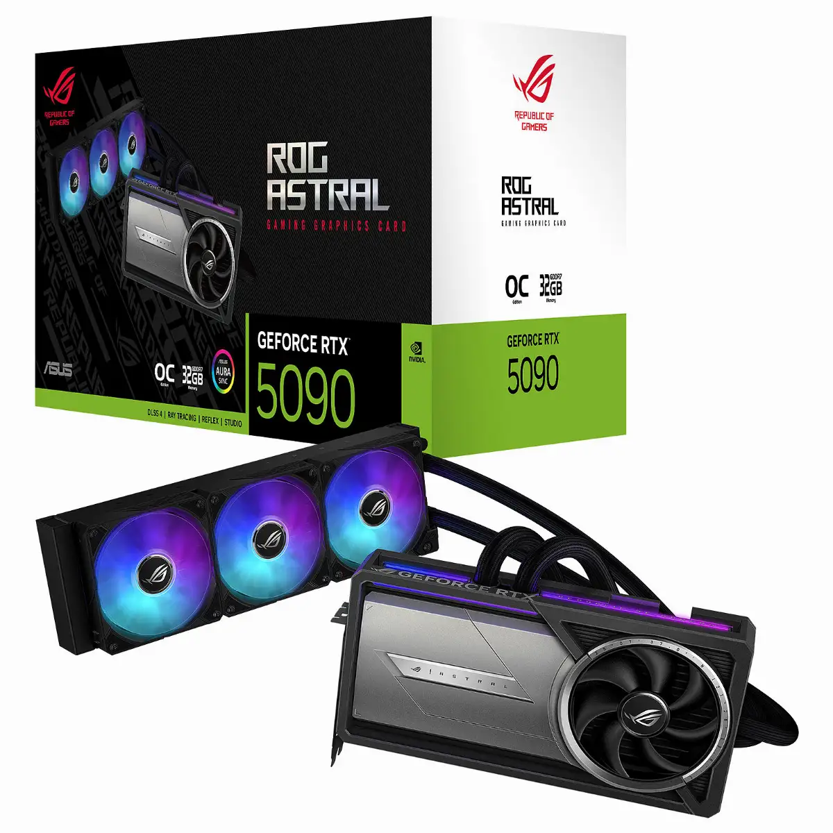 Svga Asus Rog Astral Lc Rtx5090 32g Oc Gaming 32gb "liquido" Ddr7 Dlss 4 Pcie 4.0 Hdmi Dp 90yv0lw2-m0na00