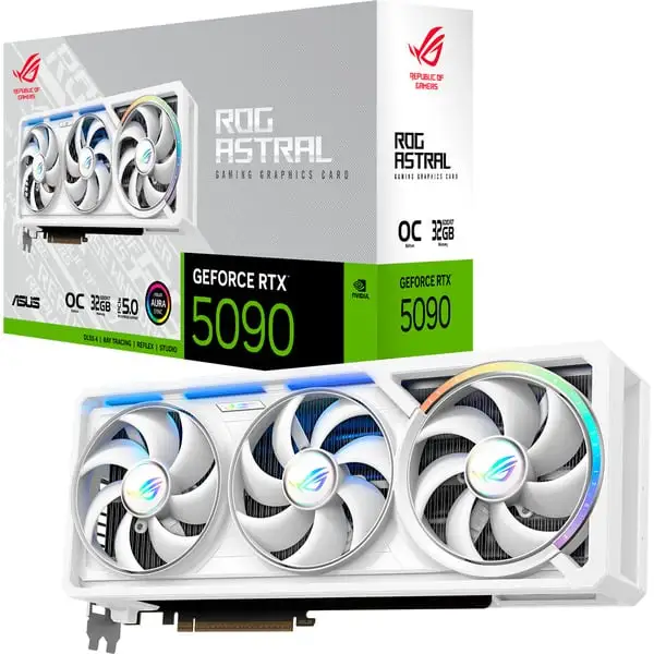 Svga Asus Rog Astral Rtx5090 32g Oc Gaming 32gb Ddr7 Dlss 4 Pcie 4.0 Hdmi Dp”white”  90yv0lwa-m0na00
