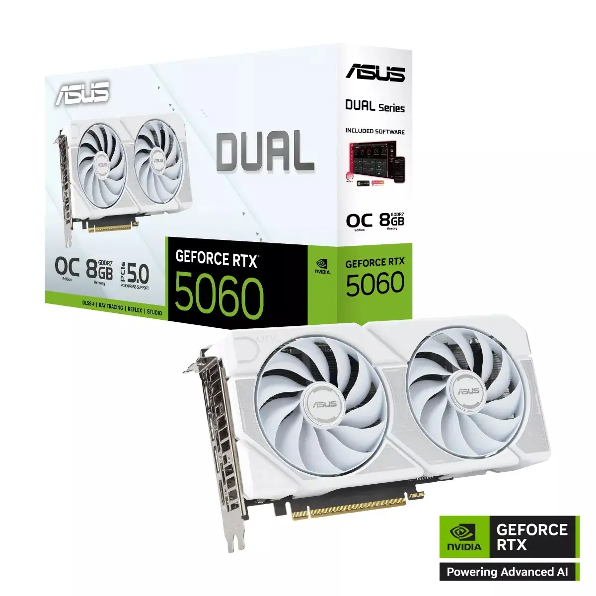 Svga Asus Dual Rtx5060 8g Oc 8gb Ddr7 Hdmi Dp “White” 90yv0n15-m0na00