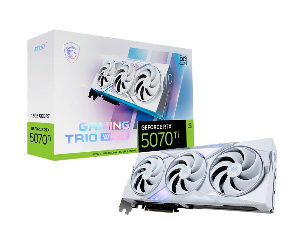 Svga Msi Rtx5070ti Gaming Trio Oc 16g 16b Ddr7 Hdmi Dp White