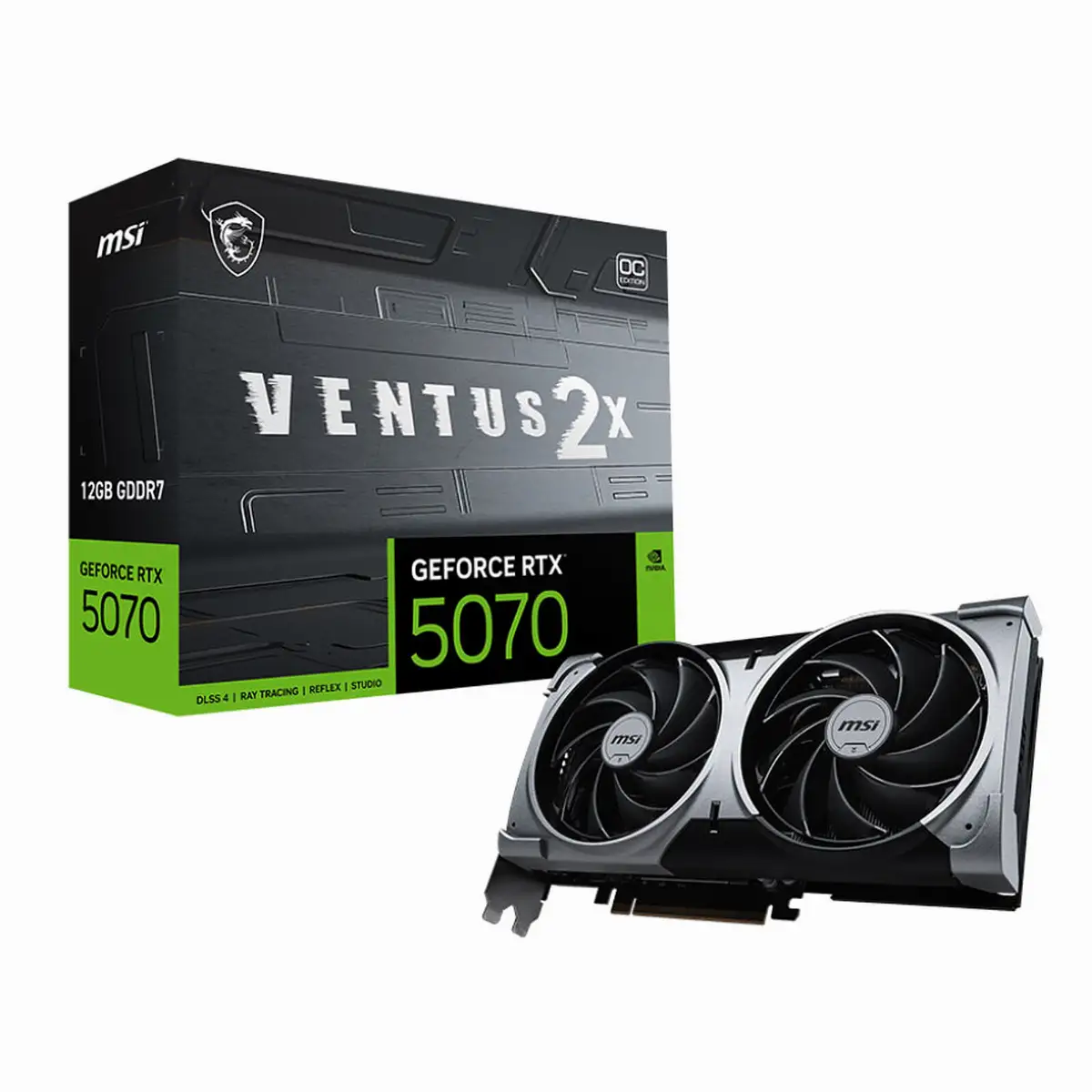 Svga Msi Rtx5070 Ventus 2x Oc 12g 12b Ddr7 Hdmi Dp Black