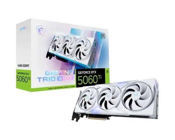 Svga Msi Rtx5060ti Gaming Trio Oc 16g 16gb Ddr7 Hdmi Dp “white”