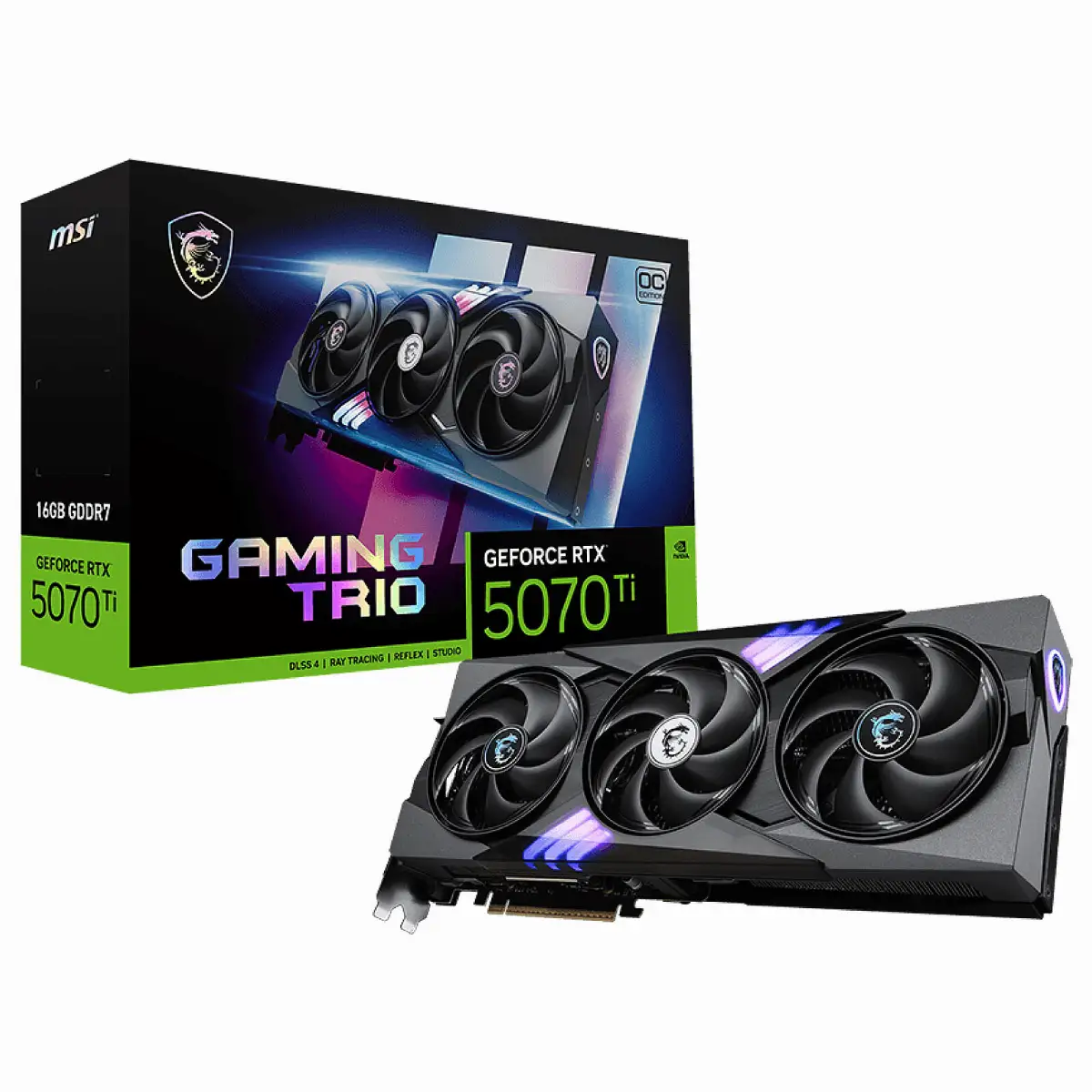 Svga Msi Rtx5070ti Gaming Trio Oc 16g 16b Ddr7 Hdmi Dp Black