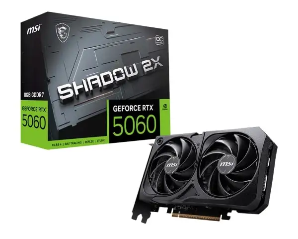 Svga Msi Rtx5060 Shadow 2x Oc 8g 8b Ddr7 Hdmi Dp Black “bulk”