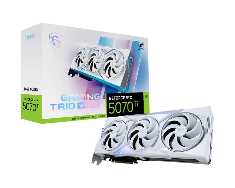 Svga Msi Rtx5070ti Gaming Trio Oc 16g 16b Ddr7 Hdmi Dp White - immagine 8